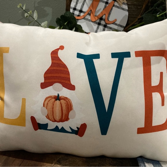 Set of 2 Gnome “Happy Fall Y’all” Outdoor pillows - Picture 3 of 4